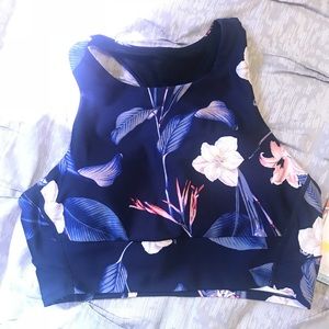 NWT | Zella floral support yoga bra tank